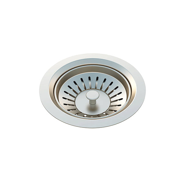 Sink Strainer and Waste Plug Basket with Stopper - PVD Brushed Nickel