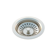 Sink Strainer and Waste Plug Basket with Stopper - PVD Brushed Nickel