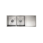 Load image into Gallery viewer, Kitchen Sink - Double Bowl &amp; Drainboard 1160 x 440 - PVD Brushed Nickel
