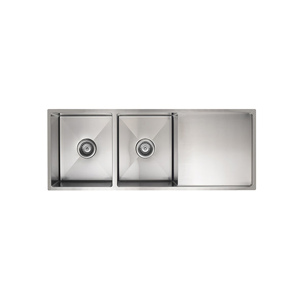 Kitchen Sink - Double Bowl & Drainboard 1160 x 440 - PVD Brushed Nickel