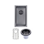 Load image into Gallery viewer, 250x450x215mm Gunmetal Stainless Steel PVD Single Bowl Kitchen Sink
