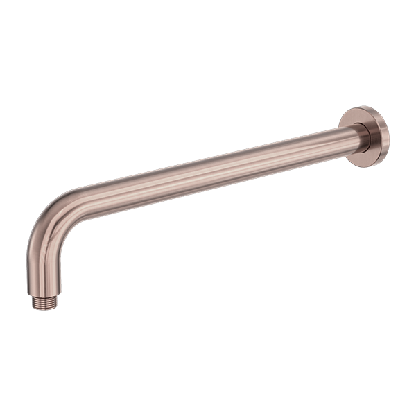 Zen SS316L Round Shower Arm 400mm Length Brushed Bronze