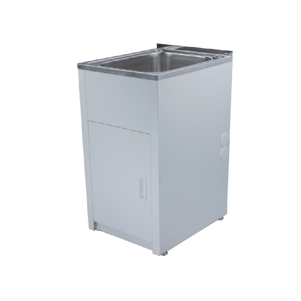TRADITIONELL   35 LITER COMPACT LAUNDRY TUB & CABINET-WHITE