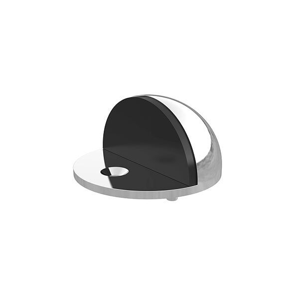 Round Half Moon Door Stop - Chrome