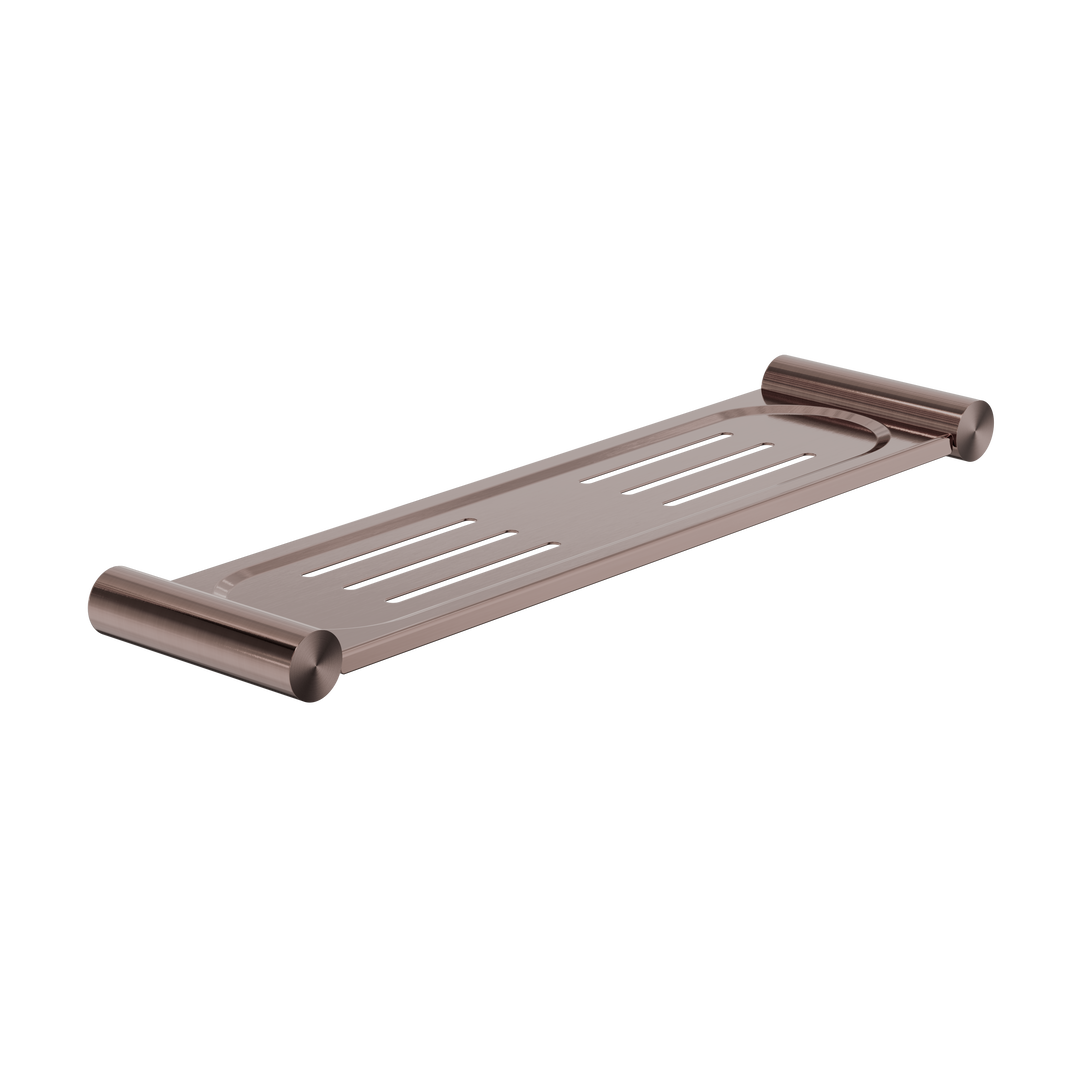 NEW MECCA METAL SHOWER SHELF BRUSHED BRONZE