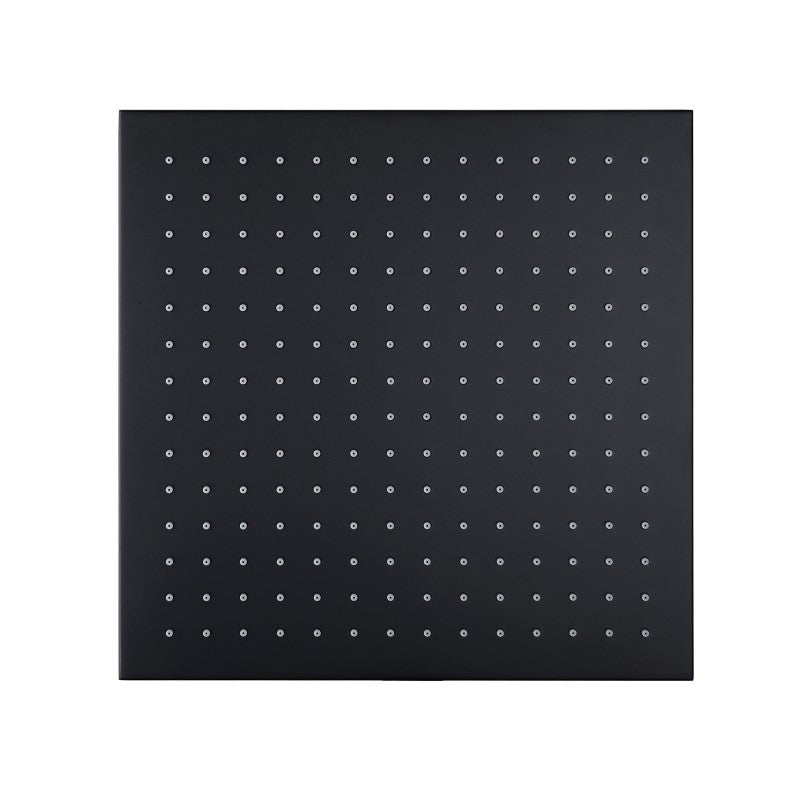 Square Black Brass Shower Head 300mm