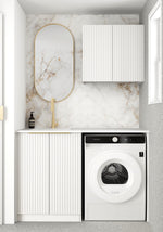 Load image into Gallery viewer, Laundry Kit 1305A Noosa White with Cloudy Carrara Top
