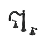 Load image into Gallery viewer, YORK BASIN SET WITH METAL LEVER MATTE BLACK
