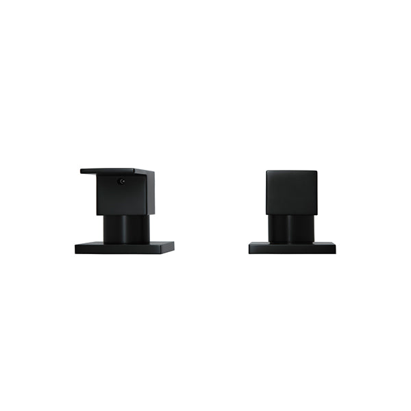 Square Quarter Turn Wall Top Assemblies - Matte Black