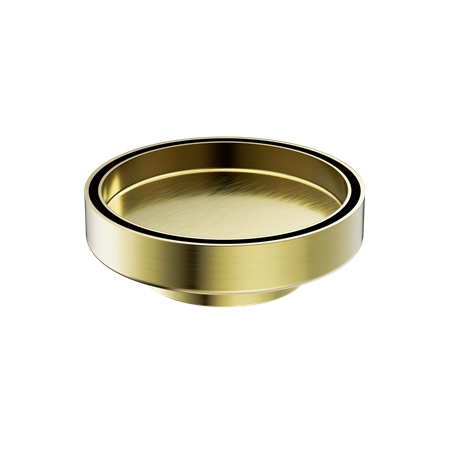 130MM ROUND TILE INSERT FLOOR WASTE 80MM OUTLET BRUSHED GOLD