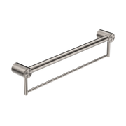 MECCA CARE 32MM GRAB RAIL WITH TOWEL HOLDER 300MM BRUSHED NICKEL