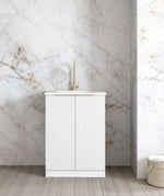 Load image into Gallery viewer, Mini Laundry 650mm Byron/Bondi Black Oak with Pure White Top
