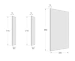 Load image into Gallery viewer, End Panel 880x580x16 Polyurethane Black with installation Kit
