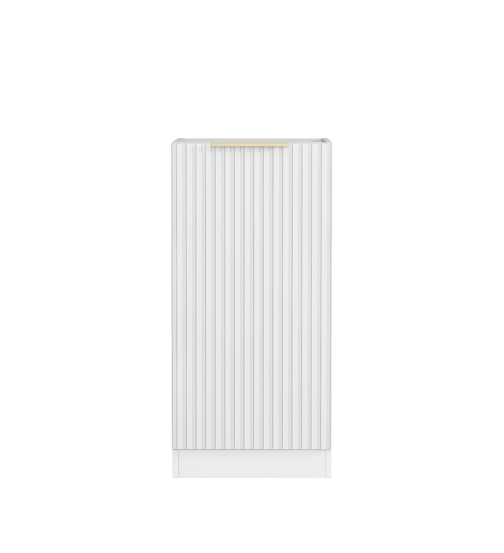 Noosa Laundry 415 Fluted White Base Cabinet