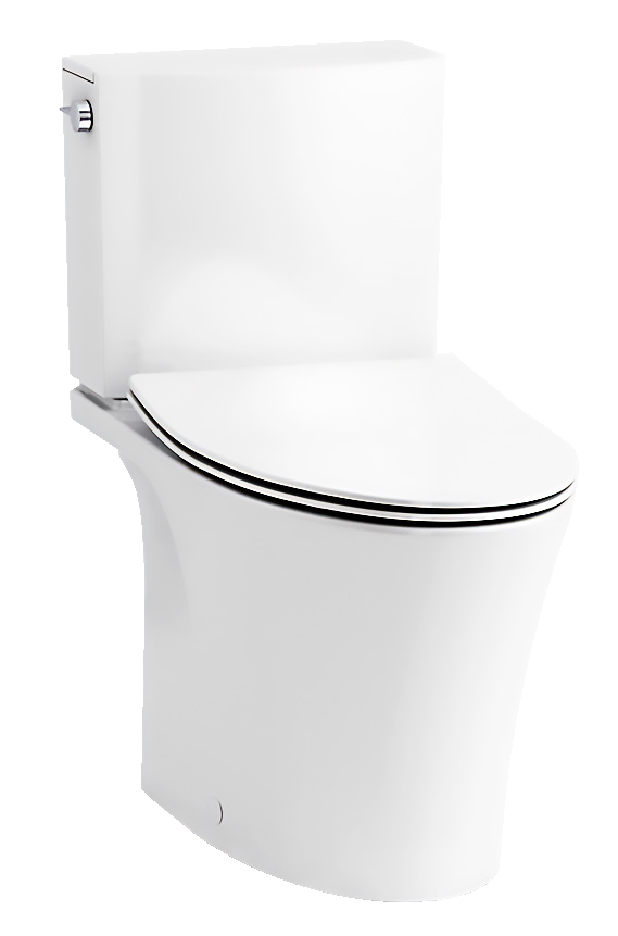 Veil 2pc BTW Toilet with Double Slim Seat - Top Inlet Only