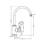 Load image into Gallery viewer, YORK KITCHEN MIXER GOOSNECK SPOUT WITH METAL LEVER AGED BRASS
