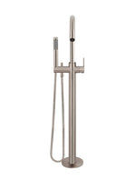 Load image into Gallery viewer, Round Paddle Freestanding Bath Spout and Hand Shower - Champagne
