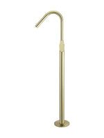 Load image into Gallery viewer, Round Paddle Freestanding Bath Spout and Hand Shower - PVD Tiger Bronze
