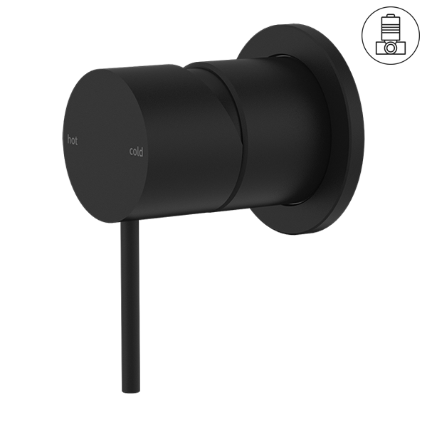 MECCA SHOWER MIXER 60MM PLATE MATTE BLACK