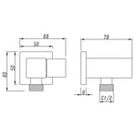 Load image into Gallery viewer, Square Chrome Hand Shower Rail without Handheld Shower(Stainless Steel Hose)
