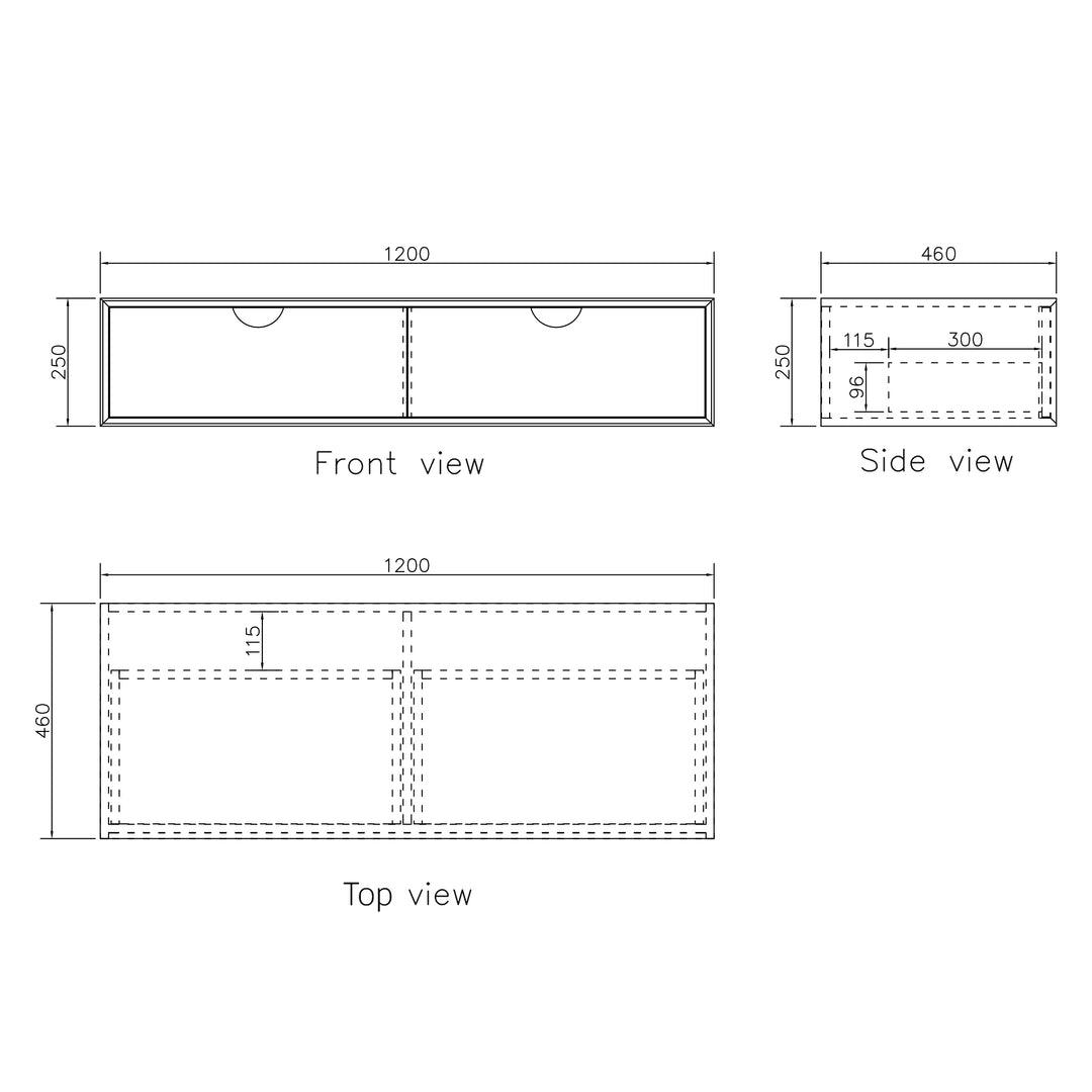 Moonlight White Wall Hung Cabinet