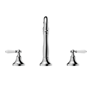 YORK BASIN SET WITH WHITE PORCELAIN LEVER CHROME