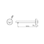 Load image into Gallery viewer, BIANCA FIXED BASIN/BATH SPOUT ONLY 200MM GUN METAL
