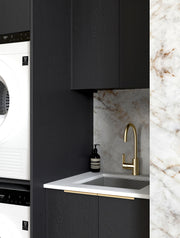 Laundry Kit 1305C Byron/Bondi Black Oak with Natural Carrara Marble Top