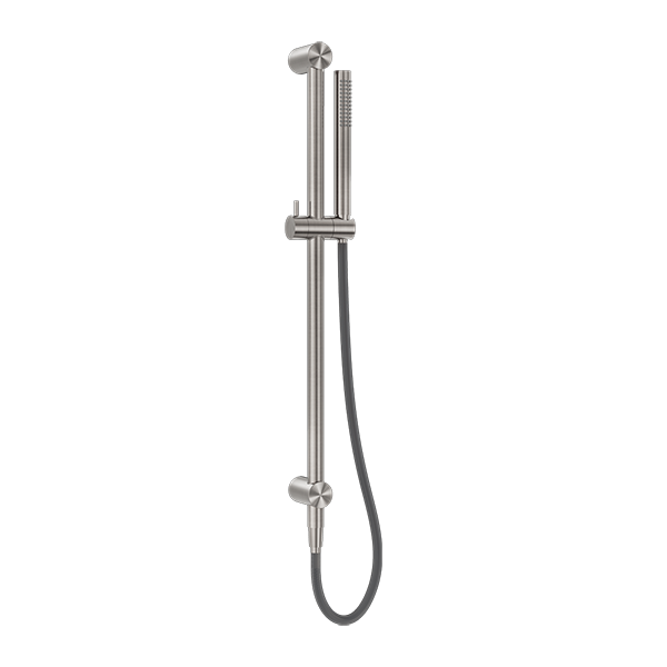 Zen SS316L Shower Rail With Outdoor Shower Hose Brushed Nickel