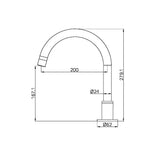 Load image into Gallery viewer, KARA HOB MOUNT BATH SPOUT ONLY G1/2 FEMALE INLET GUN METAL
