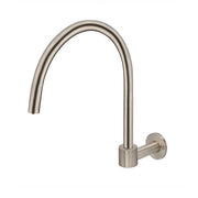 Round High-Rise Swivel Wall Spout - Champagne