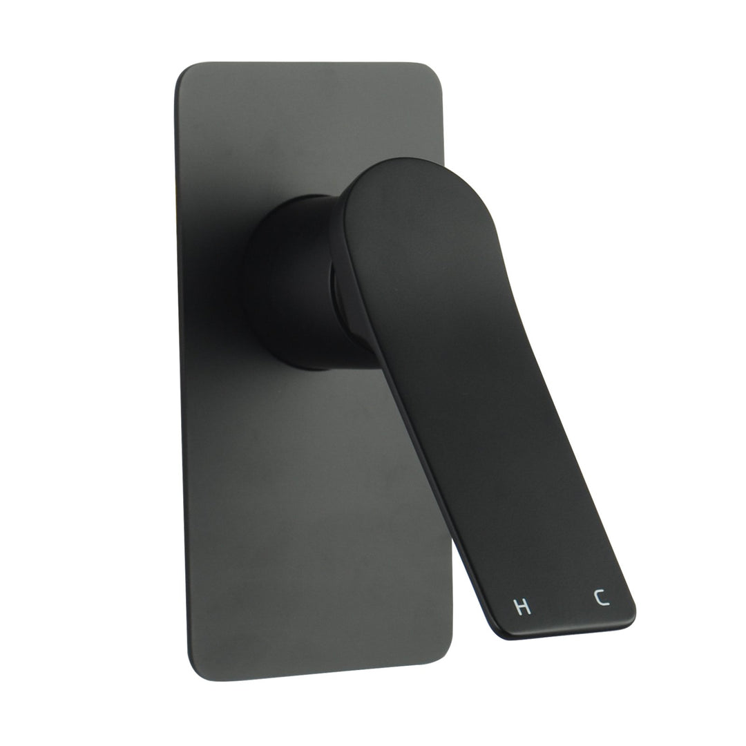 RUSHY Series Square Black Wall Mixer(color up)