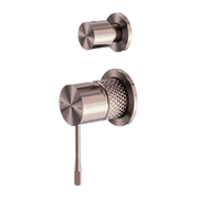 OPAL SHOWER MIXER WITH DIVERTOR SEPARATE PLATE BRUSHED BRONZE