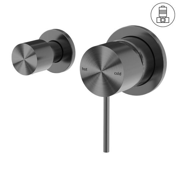 MECCA SHOWER MIXER WITH HORIZONTAL 2 WAY DIVERTOR GUN METAL