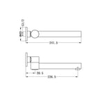 Load image into Gallery viewer, DOLCE WALL MOUNTED SWIVEL BATH SPOUT ONLY BRUSHED NICKEL
