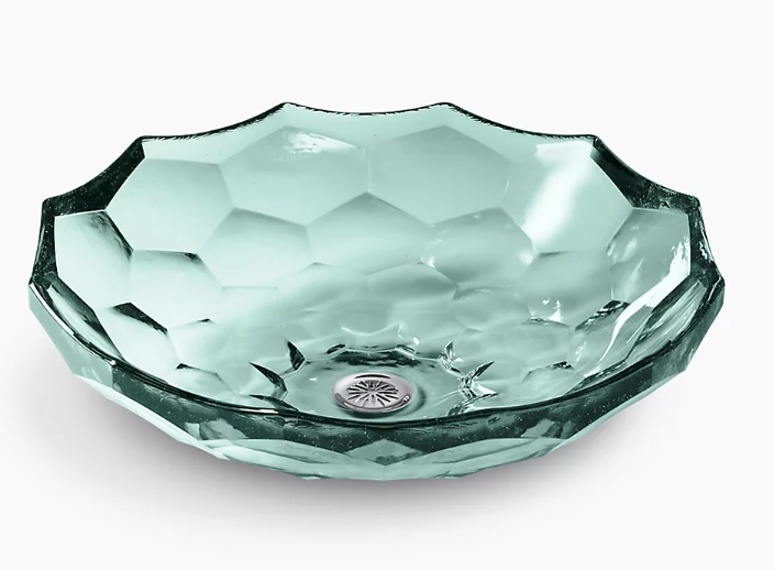 Briolette Faceted Glass Vessel