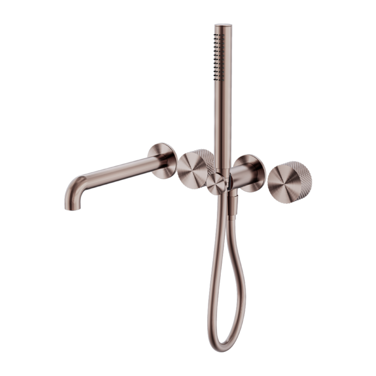 OPAL PROGRESSIVE SHOWER SYSTEM SEPARATE PLATE WITH SPOUT 250MM BRUSHED BRONZE