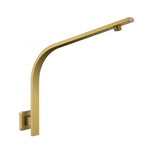 Load image into Gallery viewer, Square Brushed Brass Gooseneck Wall Mounted Shower Arm
