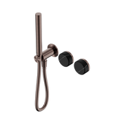 Serenity Progressive Shower System With Marquina Black Handle And Slim Shower Brushed Bronze