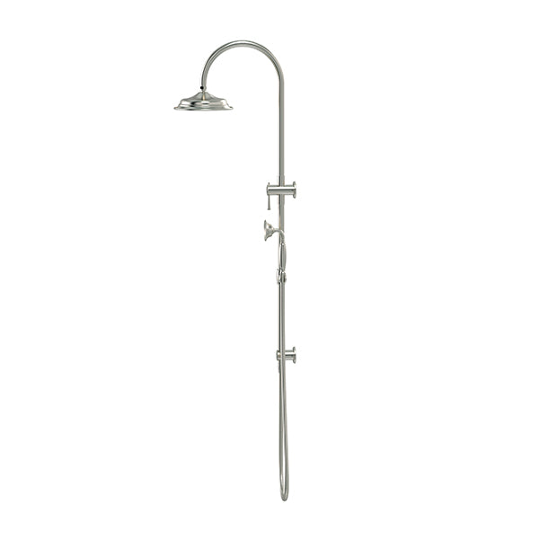 Harrington Shower Rail Set - PVD Brushed Nickel