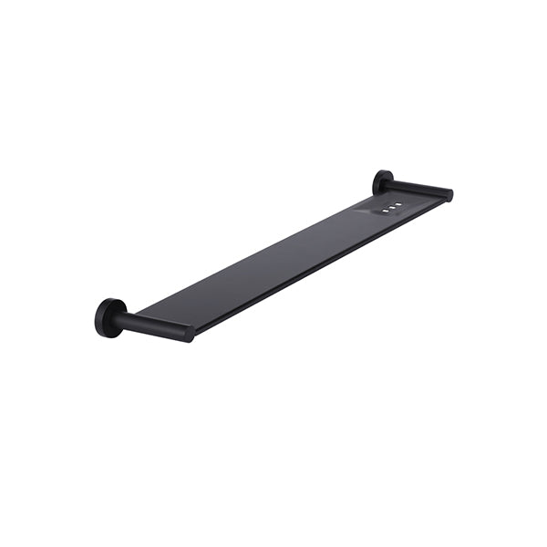 Round Bathroom Shelf - Matte Black