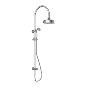 YORK TWIN SHOWER WITH WHITE PORCELAIN HAND SHOWER CHROME