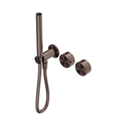 Serenity Progressive Shower System With Metal Handle And Slim Shower Brushed Bronze