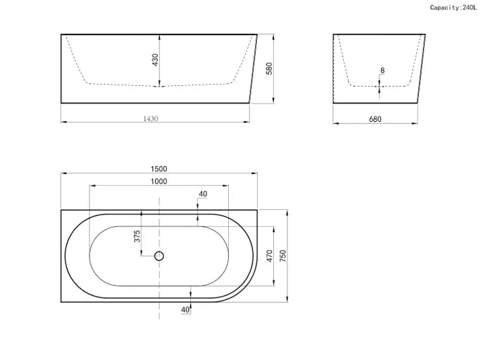 Corner bathtub
