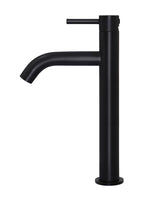 Load image into Gallery viewer, Piccola Tall Basin Mixer Tap with 130mm Spout - Matte Black
