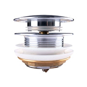 40mm Mushroom Chrome Brass Bathtub Pop Up Waste without Overflow