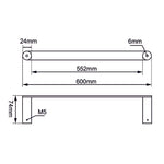 Load image into Gallery viewer, RUSHY Series Brushed Nickel Single Towel Rail 600mm
