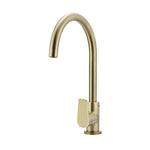 Load image into Gallery viewer, Round Paddle Gooseneck Kitchen Mixer Tap - PVD Tiger Bronze
