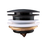 Load image into Gallery viewer, 40mm Mushroom Black Brass Bathtub Pop Up Waste without Overflow
