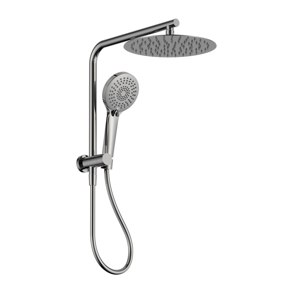 MECCA 2 IN 1 TWIN SHOWER CHROME